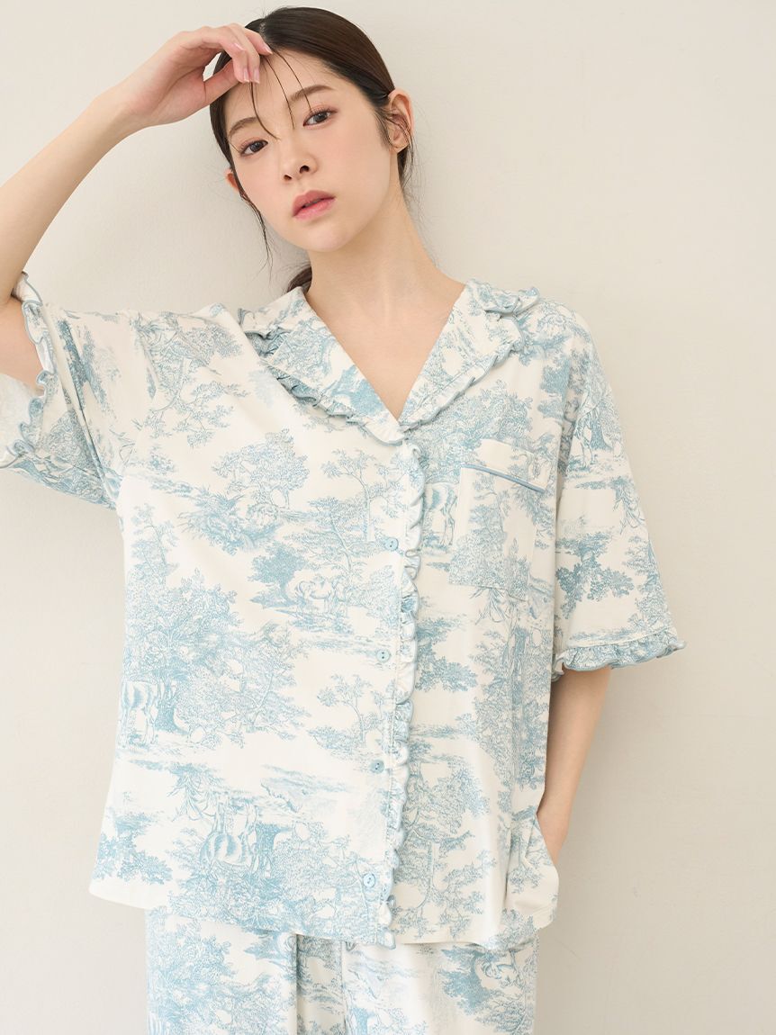 SNIDEL HOME「【Moilis】開襟シャツ」|ルームウェア|