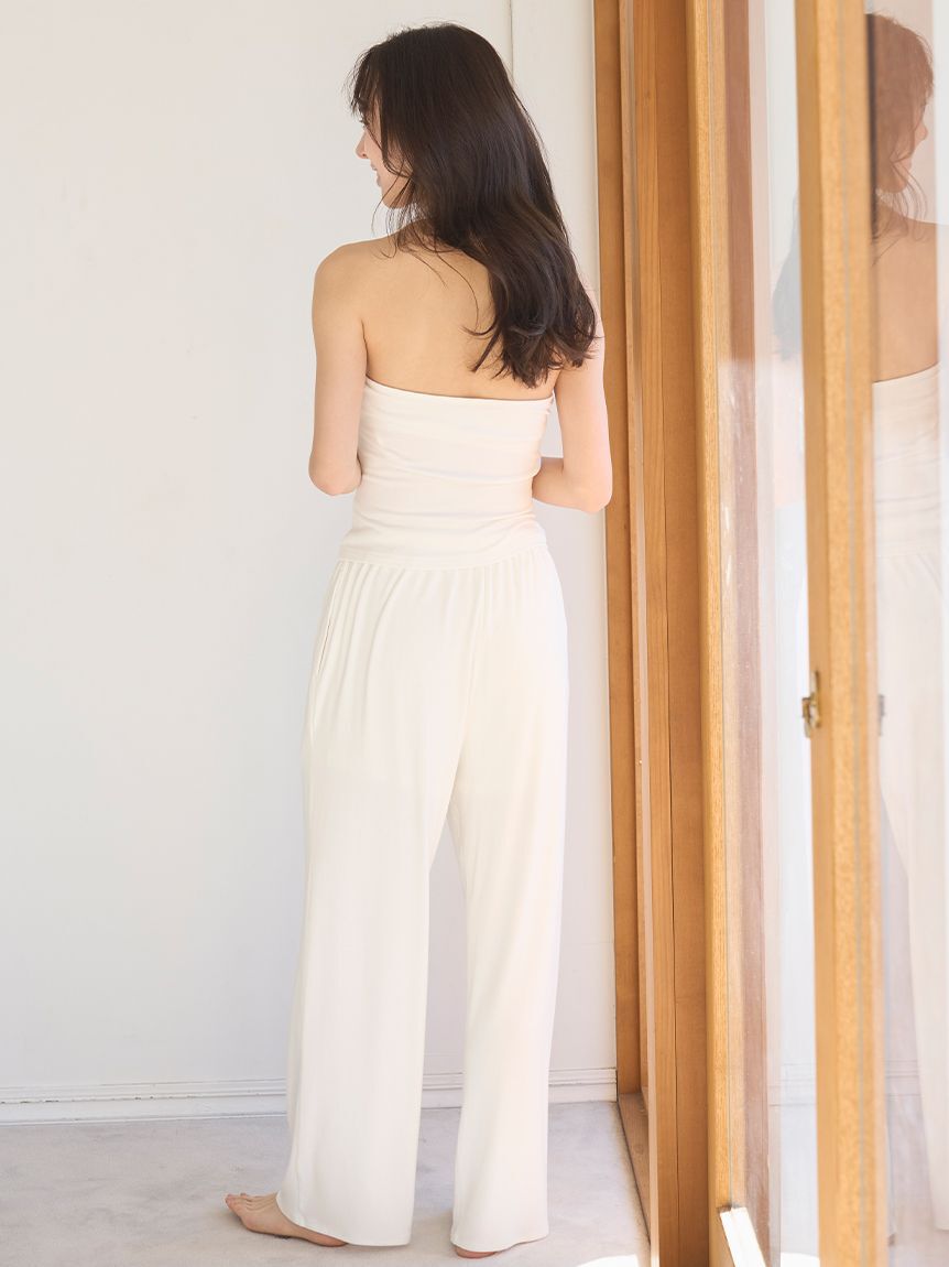 SNIDEL HOME「シルク混カットロングパンツ」|ルームウェア|