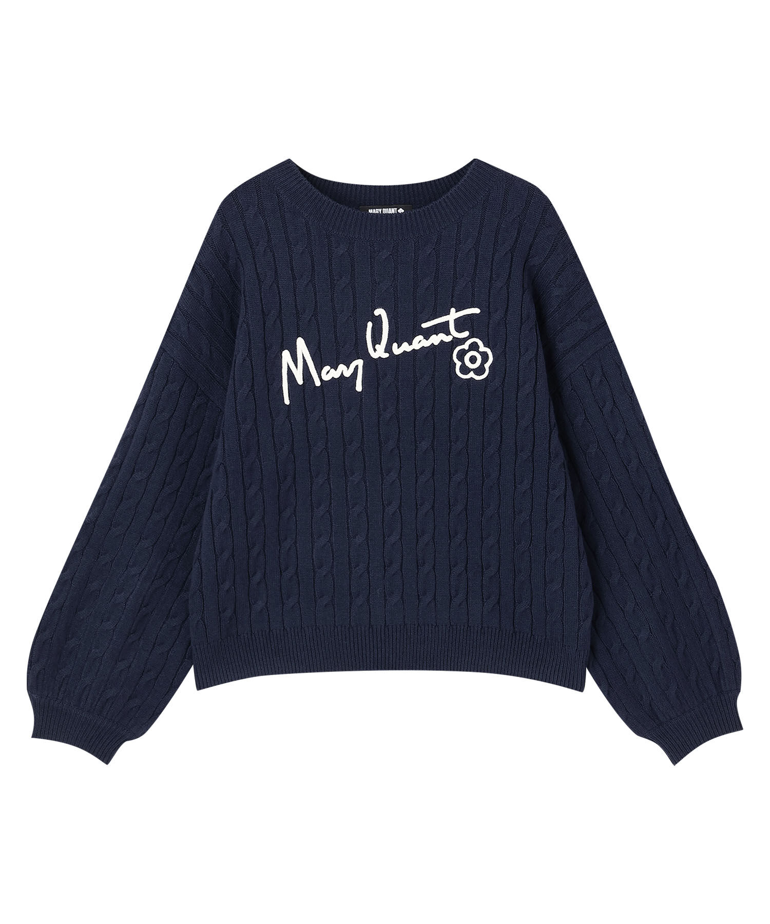 MARY QUANT「サインロゴケーブル プルオーバー」|カーディガン|