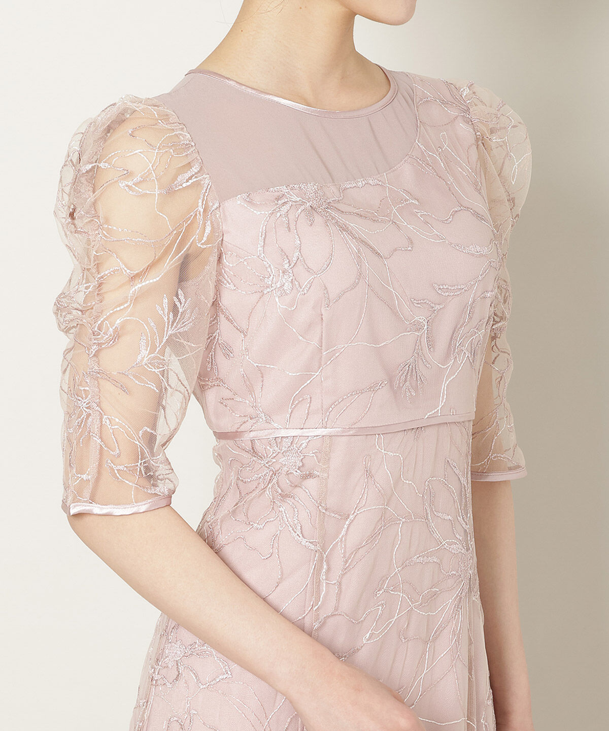 WILLSELECTION「刺繍レースアシンメトリーマーメイドワンピース」|ドレス|