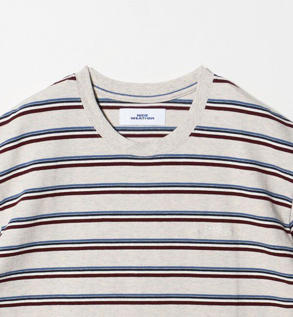 NICE WEATHER「＜NICE WEATHER＞ボーダー ショートスリーブ Tシャツ」|Tシャツ・カットソー|
