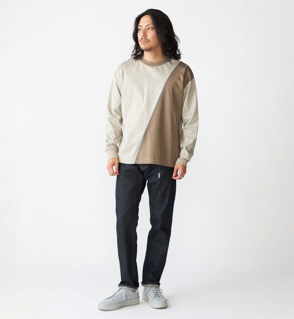 SHIPS「SHIPS: カラースラント パネル 長袖 Tシャツ」|Tシャツ・カットソー|