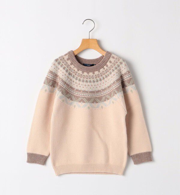 SHIPS KIDS「SHIPS KIDS:80～90cm /〈洗濯機可能〉フェアアイル ニット」|ニット・セーター|ベージュ