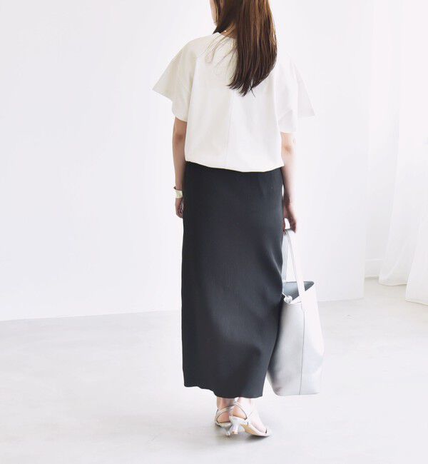quaranciel「quaranciel:〈洗濯機可能〉カノコ Vガゼット ショートスリーブ クルーネック TEE」|Tシャツ・カットソー|