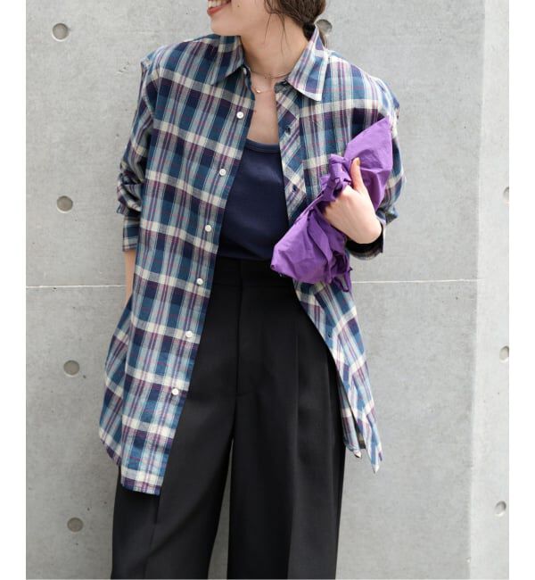 OUTDOOR PRODUCTS Usual Things「マドラスチェックプレーンシャツ」|シャツ・ブラウス|