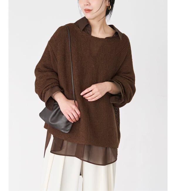 Plage「《追加》linen mix loose プルオーバー」|ニット・セーター|