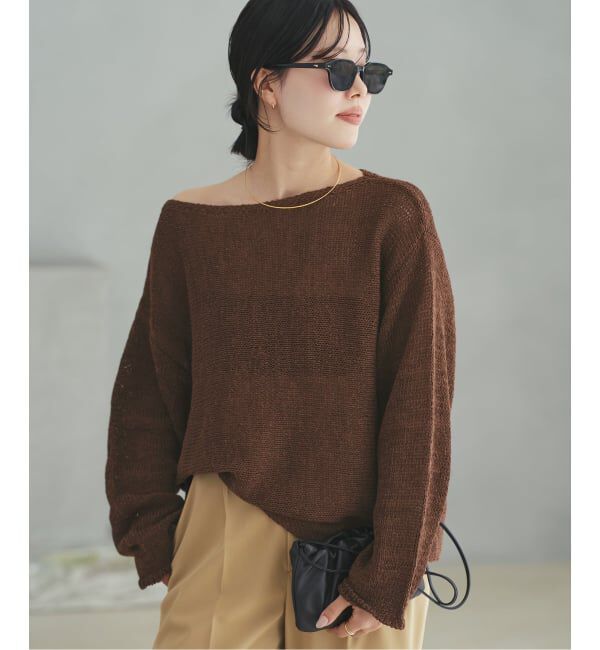Plage「《追加》linen mix loose プルオーバー」|ニット・セーター|