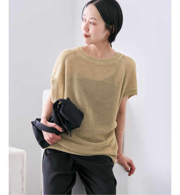 Plage「2WAY カタアゼ KNIT ベスト」|ベスト・ジレ|ベージュ