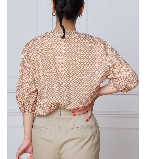 IENA LA BOUCLE「IENA LA BOUCLE リバティギャザーブラウス」|シャツ・ブラウス|