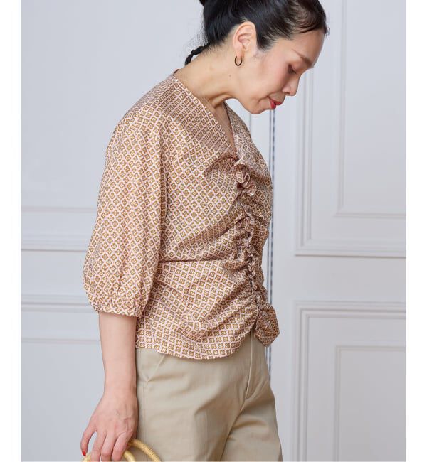 IENA LA BOUCLE「IENA LA BOUCLE リバティギャザーブラウス」|シャツ・ブラウス|