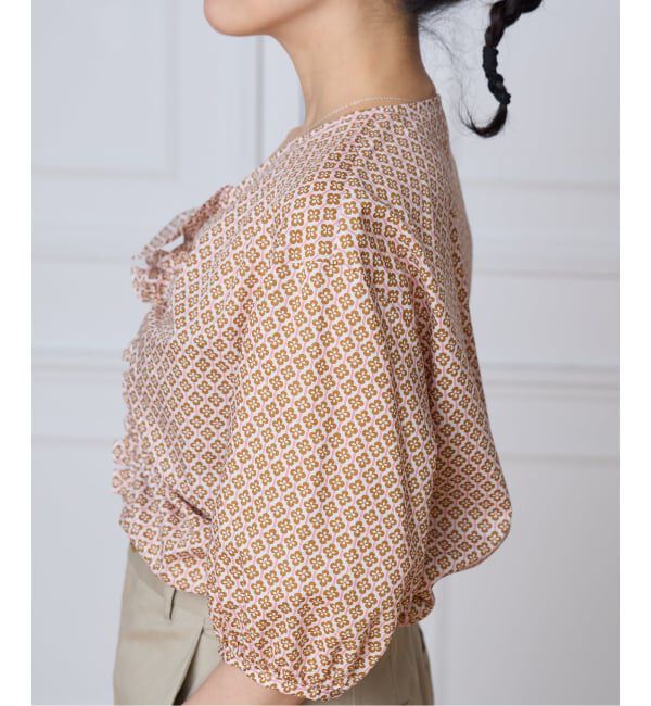 IENA LA BOUCLE「IENA LA BOUCLE リバティギャザーブラウス」|シャツ・ブラウス|