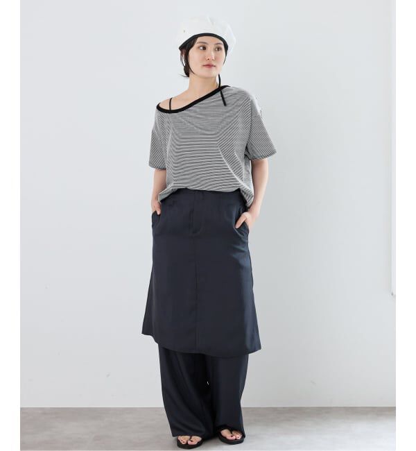 IENA「FOLKIN' VIOLETTE ROOM ASYMMETRY TEE Tシャツ FVR24407」|Tシャツ・カットソー|