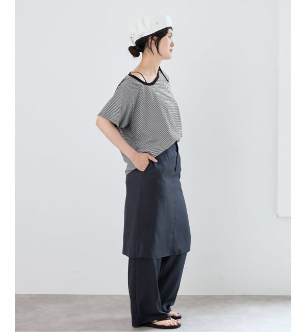 IENA「FOLKIN' VIOLETTE ROOM ASYMMETRY TEE Tシャツ FVR24407」|Tシャツ・カットソー|