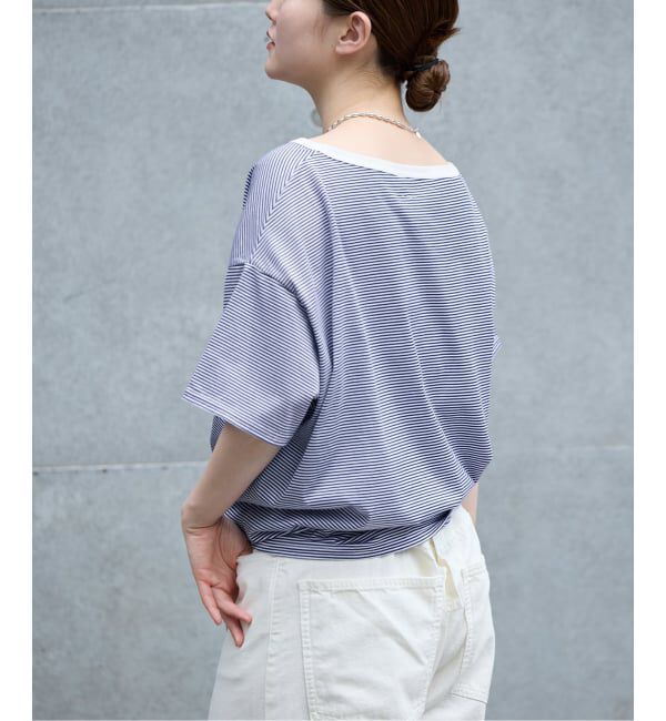 IENA「FOLKIN' VIOLETTE ROOM ASYMMETRY TEE Tシャツ FVR24407」|Tシャツ・カットソー|