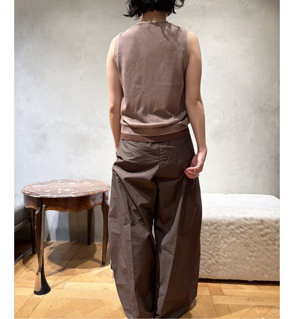 IENA LA BOUCLE「《予約》《手洗い可》IENA LA BOUCLE シアーニットバイカラーベスト」|ベスト・ジレ|
