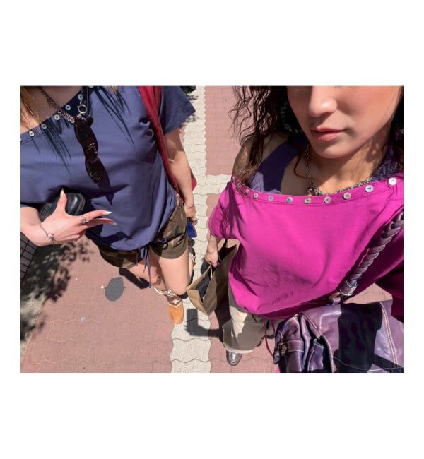Oriens JOURNAL STANDARD「ボタンオフショルダーTシャツ」|Tシャツ・カットソー|