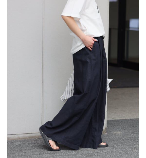 JOURNAL STANDARD relume「《追加予約3》リネンコットンワイドギャザーパンツ」|その他|