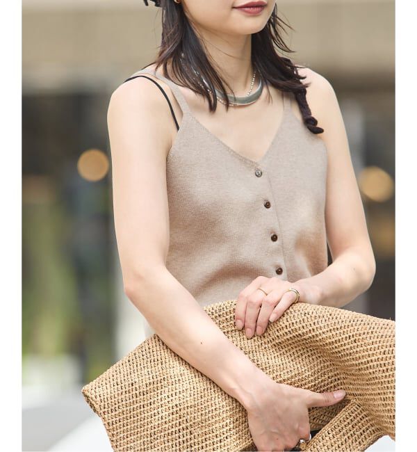 追加予約》WASHABLE コットンシルクミックス2WAYキャミソール（JOURNAL