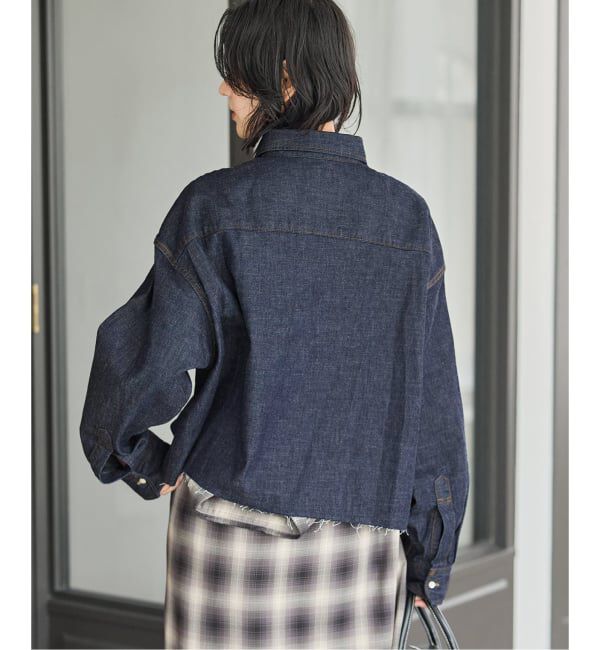 JOURNAL STANDARD「《予約》コーンデニムライトオンスクロップド シャツ」|シャツ・ブラウス|