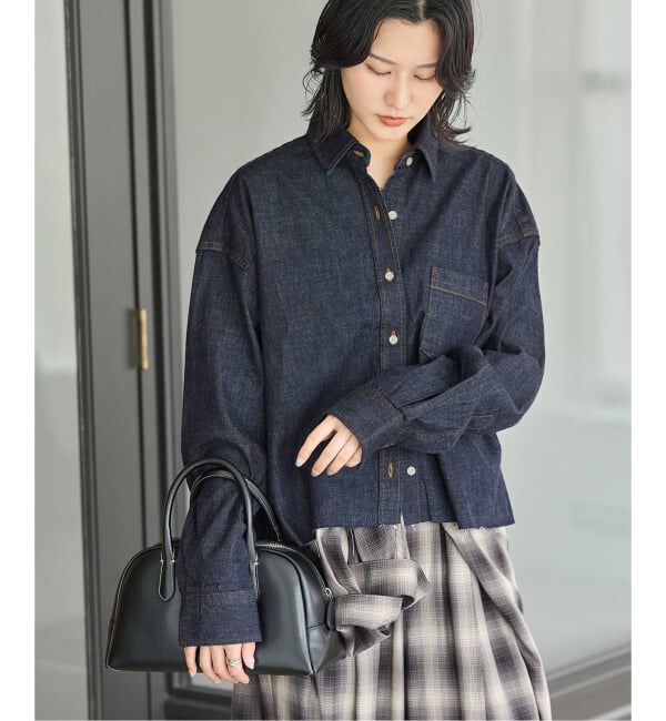 JOURNAL STANDARD「《予約》コーンデニムライトオンスクロップド シャツ」|シャツ・ブラウス|