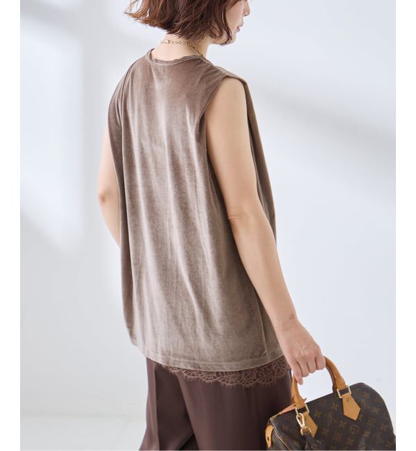 journal standard L'essage「《追加予約/接触冷感》クールタッチベロアタックノースリーブ」|Tシャツ・カットソー|
