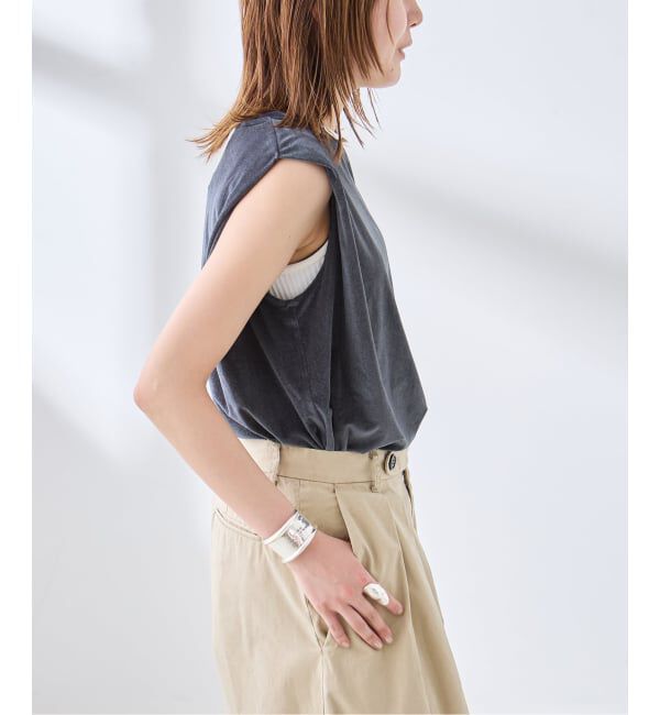 journal standard L'essage「《追加予約/接触冷感》クールタッチベロアタックノースリーブ」|Tシャツ・カットソー|
