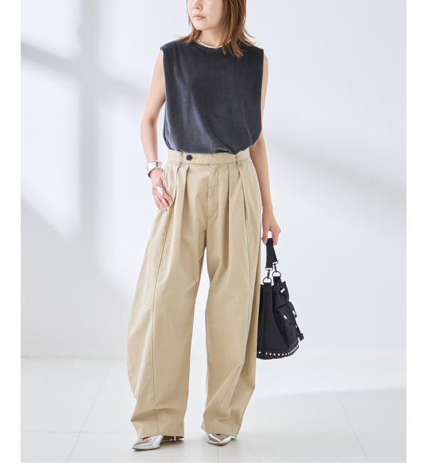 journal standard L'essage「《追加予約/接触冷感》クールタッチベロアタックノースリーブ」|Tシャツ・カットソー|