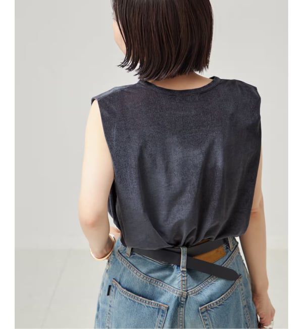 journal standard L'essage「《追加予約/接触冷感》クールタッチベロアタックノースリーブ」|Tシャツ・カットソー|