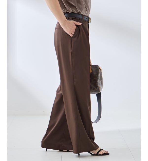 journal standard L'essage「《予約》サテンタックパンツ」|スラックス|