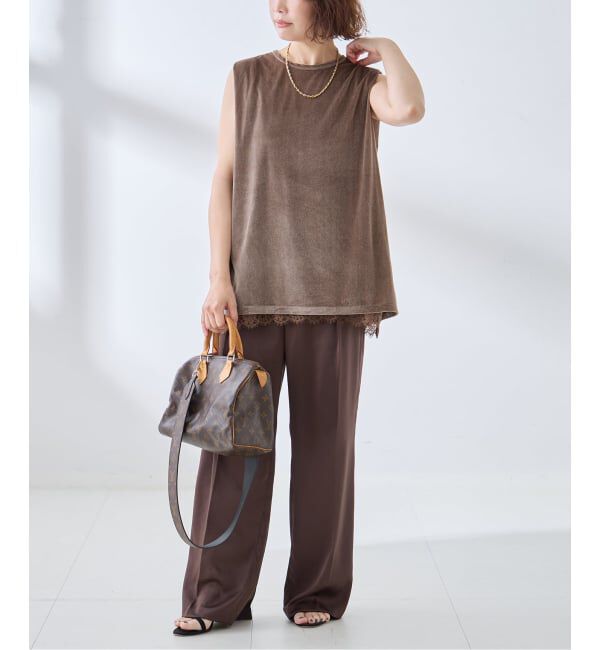 journal standard L'essage「《予約》サテンタックパンツ」|スラックス|