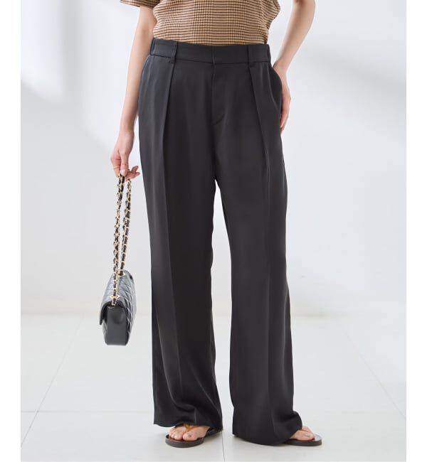 journal standard L'essage「《予約》サテンタックパンツ」|スラックス|