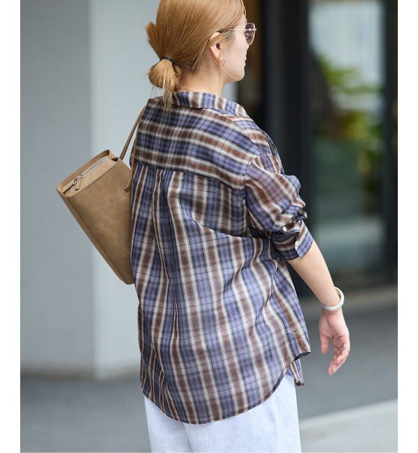 JOURNAL STANDARD「《予約》コットンシルクチェック シャツ」|シャツ・ブラウス|