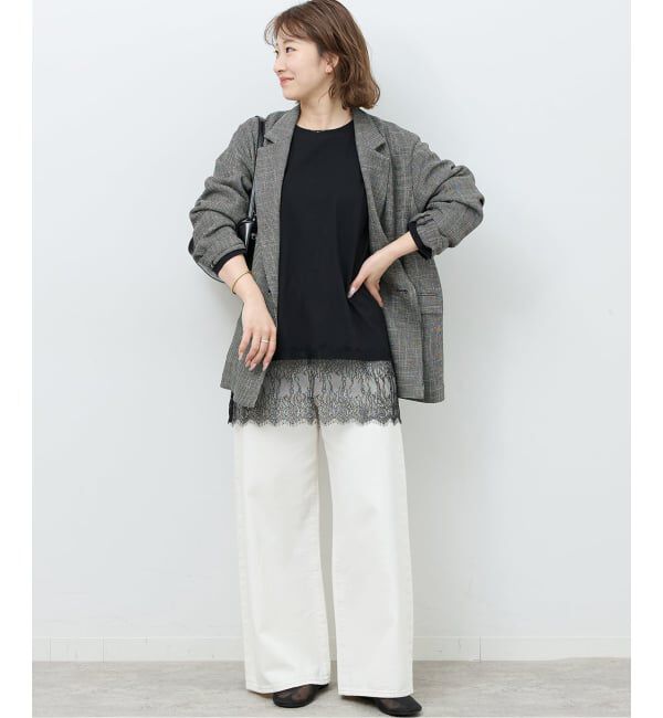 JOURNAL STANDARD relume「《WEB限定追加予約》レースヘムロンT」|Tシャツ・カットソー|