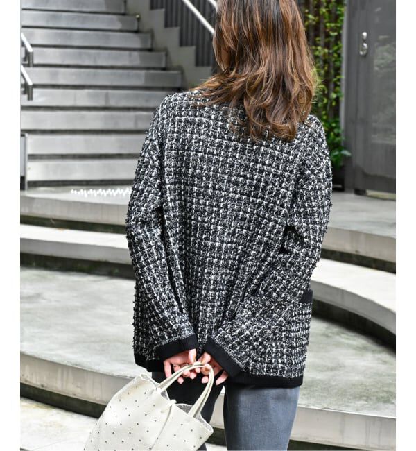 journalstandard relume tweedクルーネックJKT WEB限定追加予約3》TWEEDYニットジャケット（JOURNAL STANDARD relume