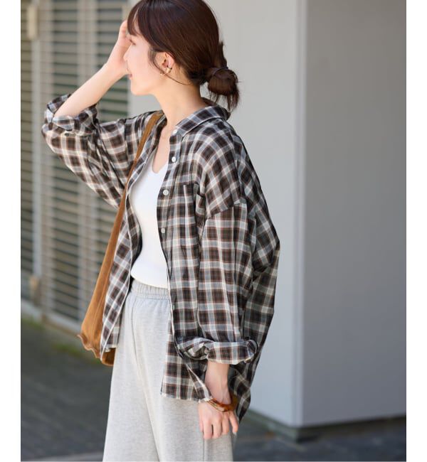 JOURNAL STANDARD relume「《追加予約 / 新色》コットンローンチェックオーバーサイズ」|シャツ・ブラウス|