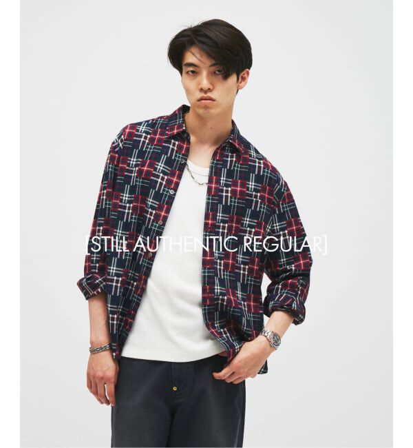 JOURNAL STANDARD「《予約》STILL AUTHENTIC / スティル オーセンティック レギュラーカラーシャツ」|シャツ・ブラウス|ネイビー