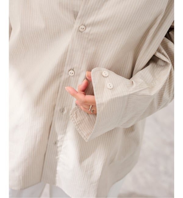 FRAMeWORK「BASERANGE/ベースレンジ CLAUDE SHIRT(ベージュ)」|シャツ・ブラウス|