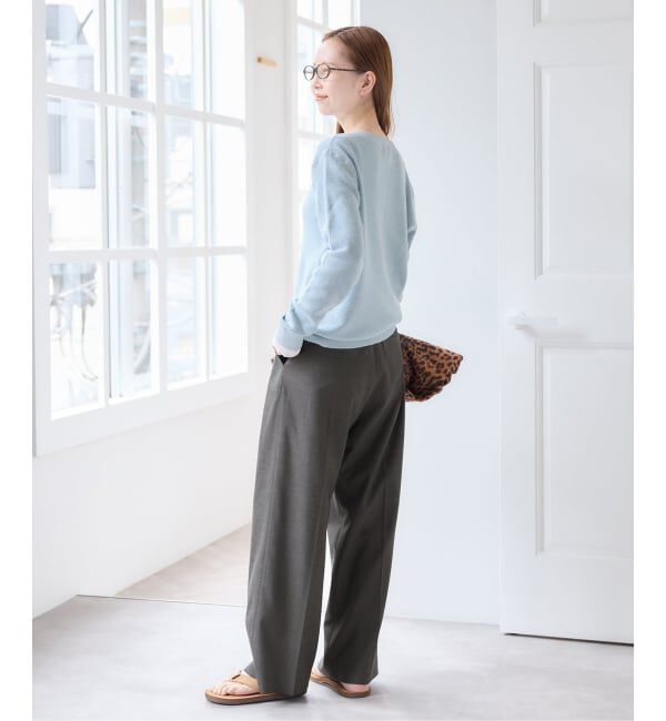 U by SPICK&SPAN「《予約》シアーワッフルヘンリーネックニット」|ニット・セーター|