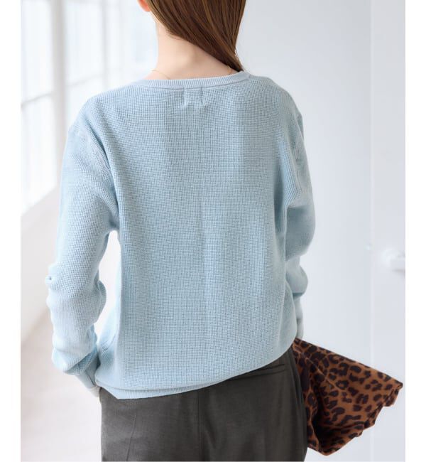 U by SPICK&SPAN「《予約》シアーワッフルヘンリーネックニット」|ニット・セーター|