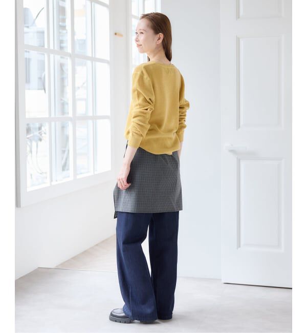U by SPICK&SPAN「《予約》シアーワッフルヘンリーネックニット」|ニット・セーター|