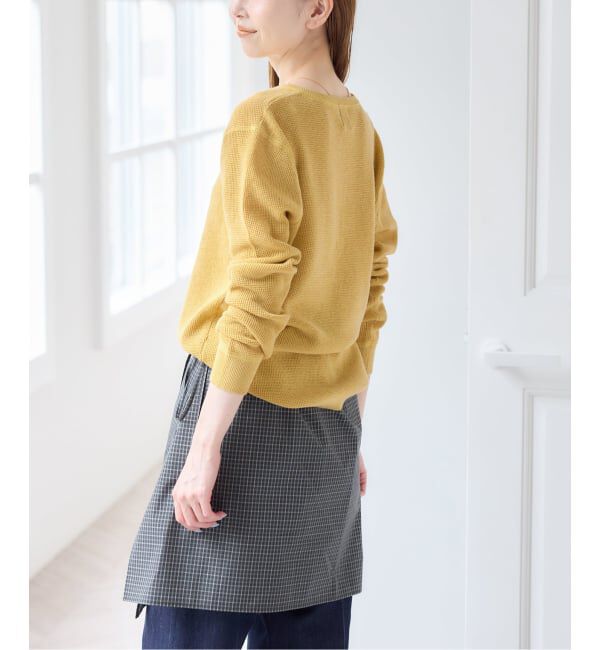 U by SPICK&SPAN「《予約》シアーワッフルヘンリーネックニット」|ニット・セーター|