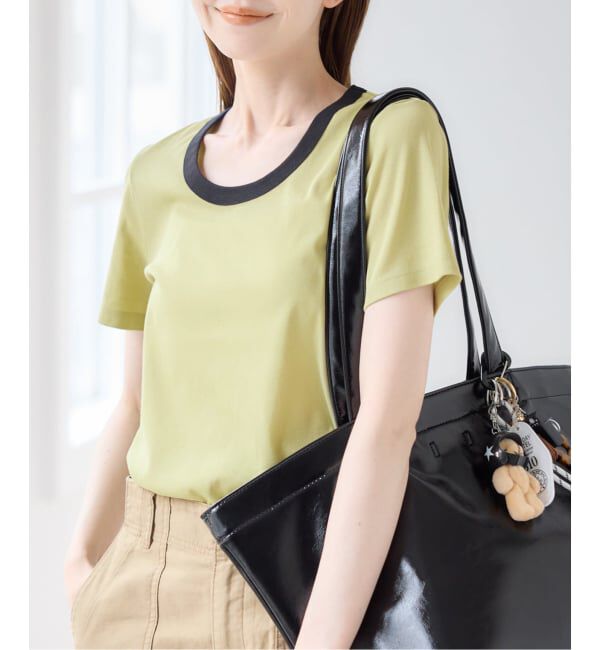 U by SPICK&SPAN「《予約 / 接触冷感》フライスUネックハーフスリーブT」|Tシャツ・カットソー|