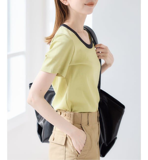 U by SPICK&SPAN「《予約 / 接触冷感》フライスUネックハーフスリーブT」|Tシャツ・カットソー|