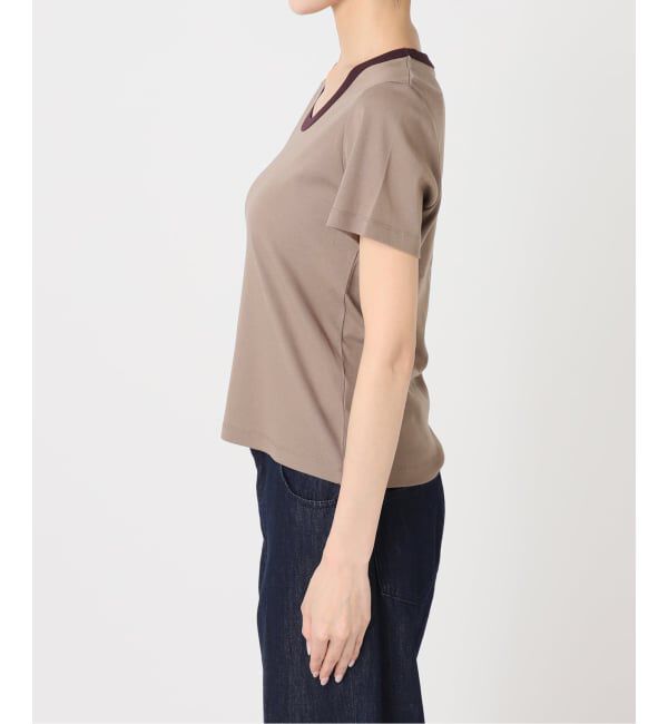 U by SPICK&SPAN「《予約 / 接触冷感》フライスUネックハーフスリーブT」|Tシャツ・カットソー|