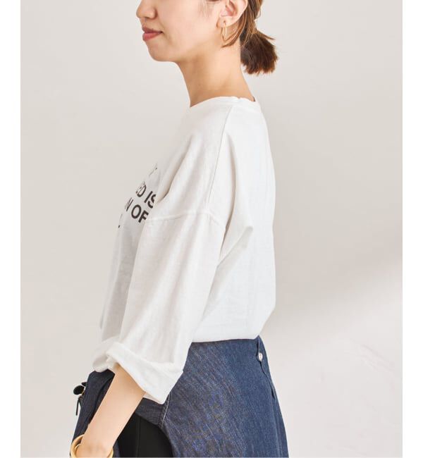 FRAMeWORK「≪WEB限定 / 追加予約≫クロップドスリーブロゴロンT」|Tシャツ・カットソー|
