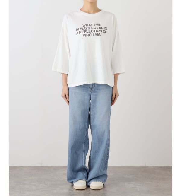 FRAMeWORK「≪WEB限定 / 追加予約≫クロップドスリーブロゴロンT」|Tシャツ・カットソー|