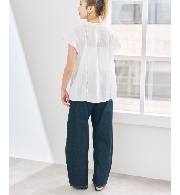 Spick and Span「フリルスリーブレースブラウス」|シャツ・ブラウス|