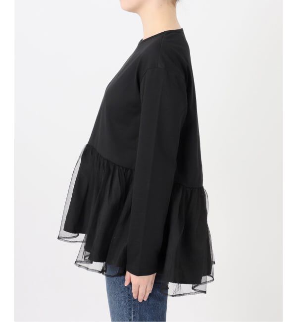 Spick and Span「《一部店舗+WEB限定 / 予約》チュールコンビフレアプルオーバー」|Tシャツ・カットソー|