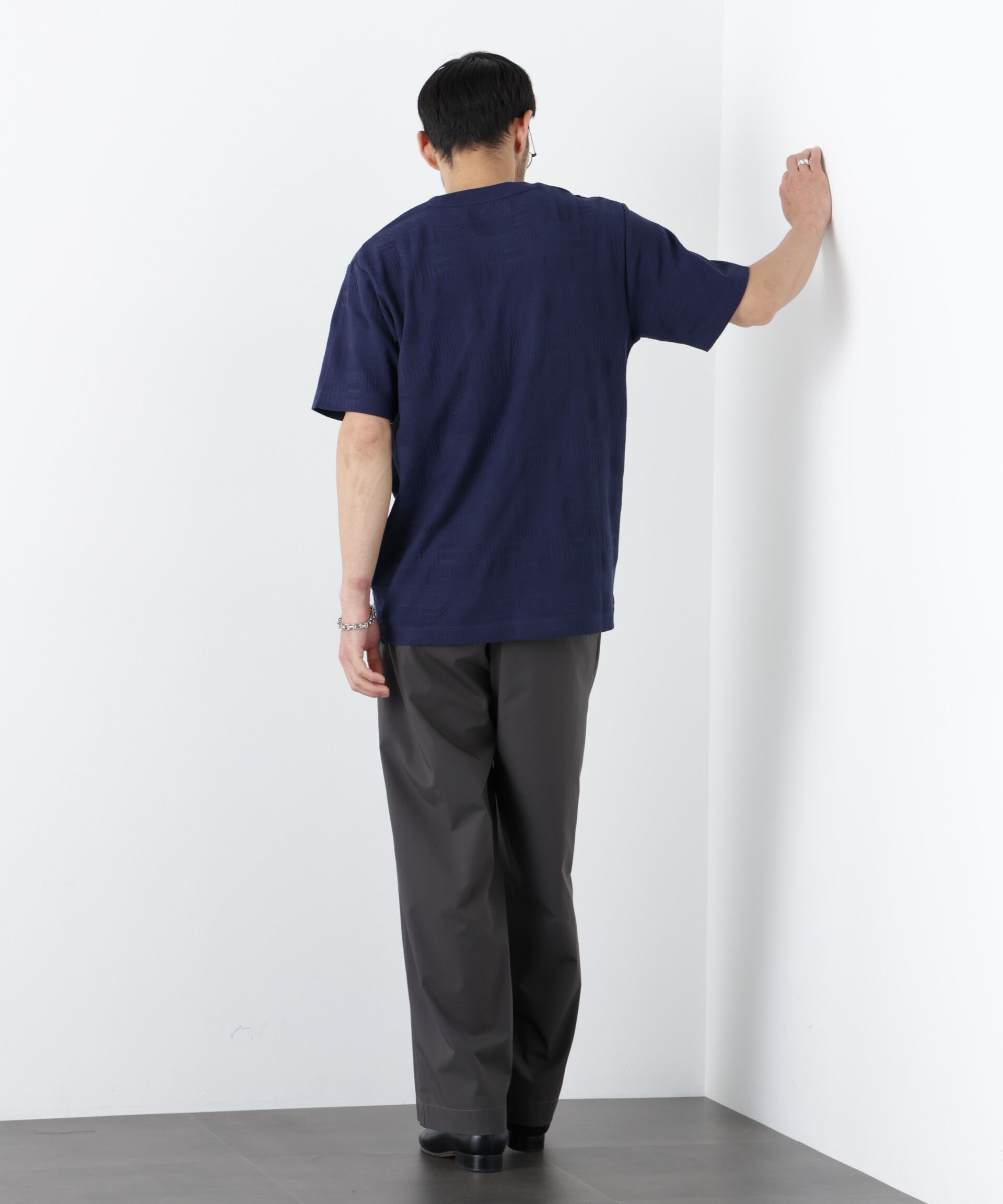 nano･universe「リンクスジャガードTシャツ 半袖」|Tシャツ・カットソー|