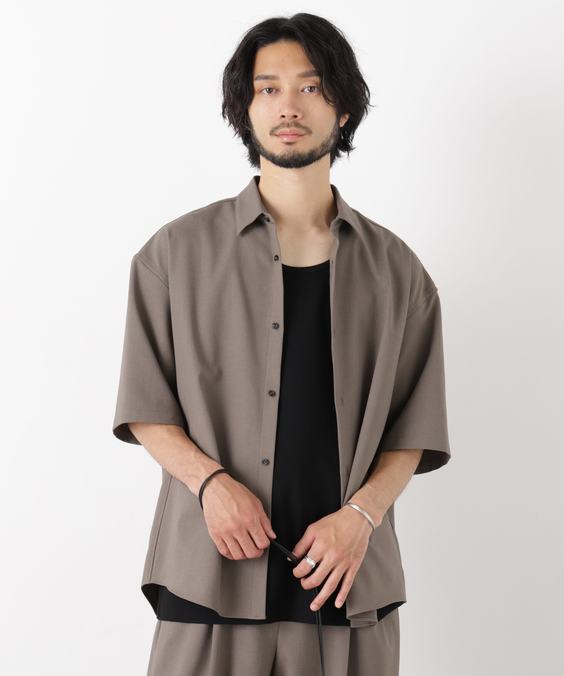 nano･universe「｢OtoNANO｣Reflax(R) ドライオックスシャツ半袖/吸水速乾(セットアップ可)」|シャツ・ブラウス|